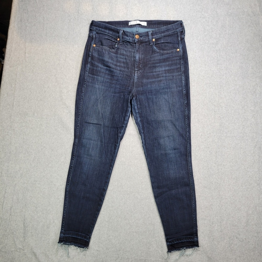 AYR Jeans The Riser Womens 32x26 Blue Denim Skinny High Rise Dark Wash Fit 34x28